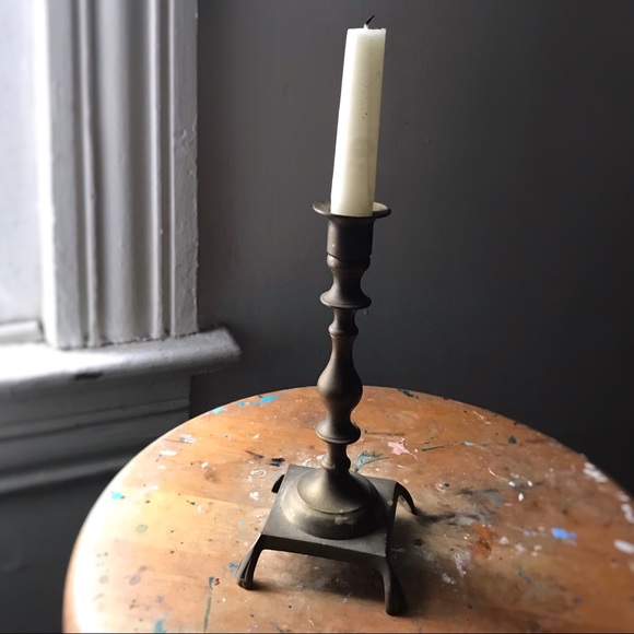HP 🎉 Vintage Brass Footed Candlestick - Picture 5 of 5